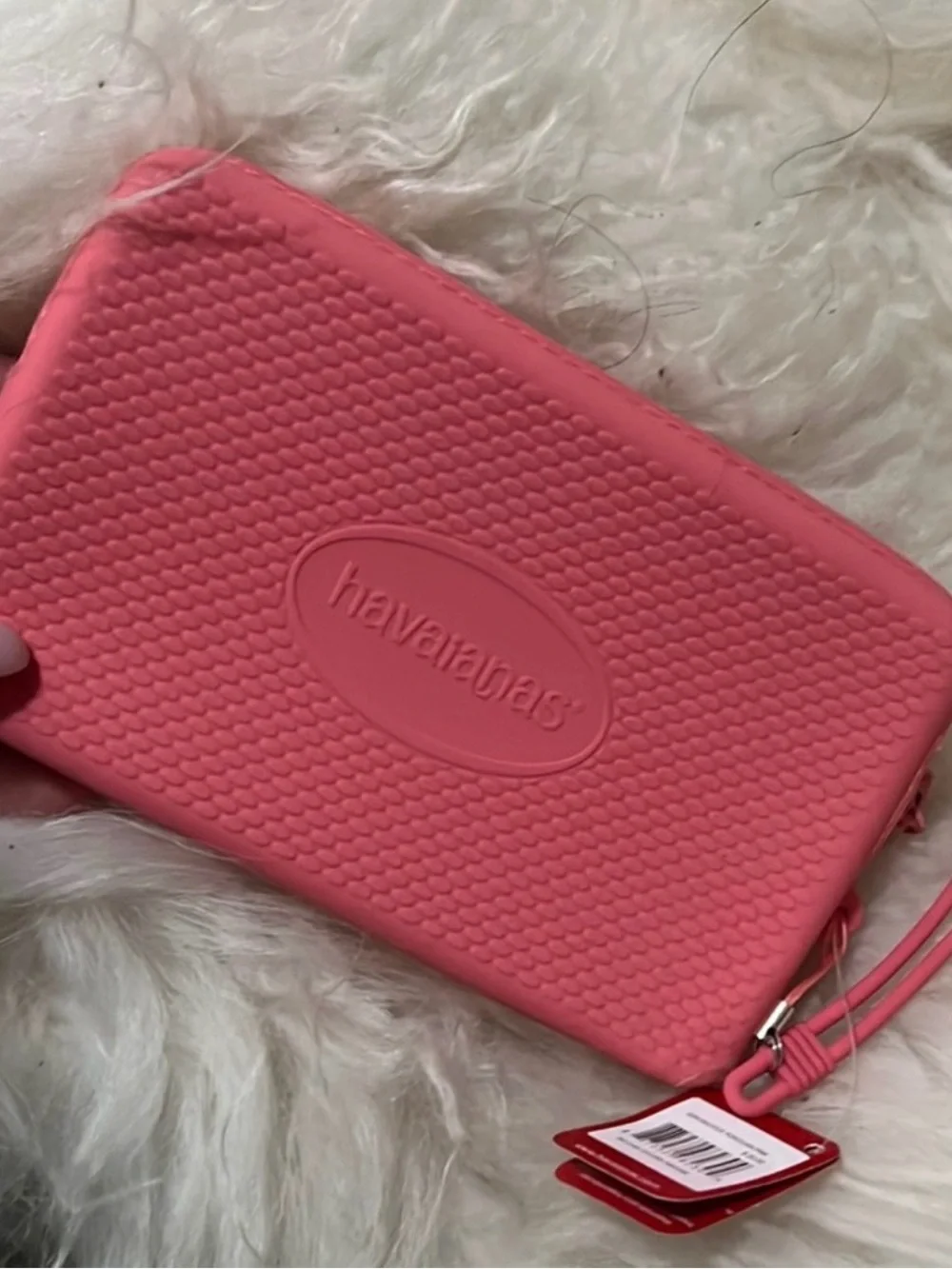 Havaianas water resistant Pink Zip Wristlet